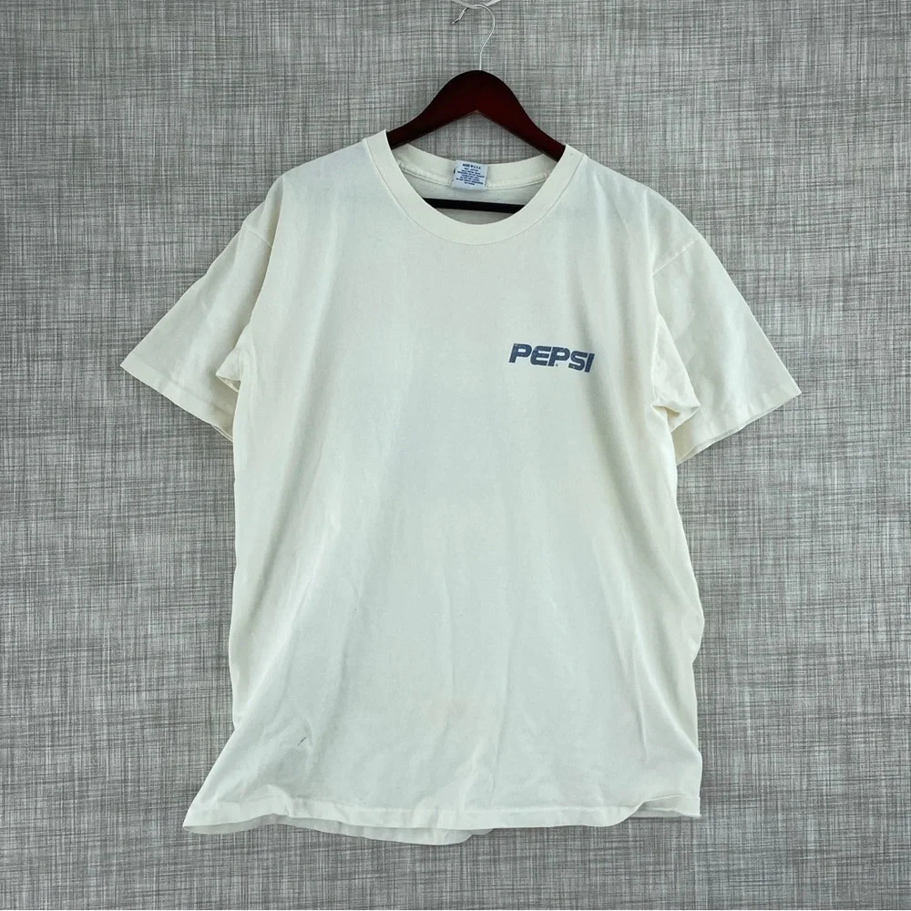 Vintage Y2K Pepsi short sleeve shirt Mens Size L/XL *flaw 1828
